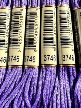 Муліне для вишивання AIRO №3746 колір Blue Violet, Dark/Темний синьо-фіолетовий 8м
