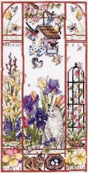Кошки в саду. Весна Набор для вышивания крестом Classic Design 4595 - Купить в интернет-магазине club-rukodelia.com Тел: 067-802-24-81 Купить Киев, Львов, Харьков, Винница, Одесса, Житомир, Чернигов, Сумы