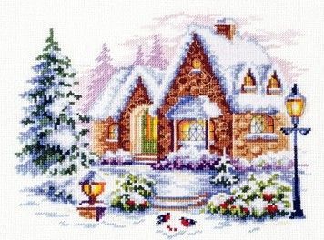 Зимний домик Набор для вышивания крестиком Classic Design 8354 - Купить в интернет-магазине club-rukodelia.com Тел: 067-802-24-81 Купить Киев, Львов, Харьков, Винница, Одесса, Житомир, Чернигов, Сумы