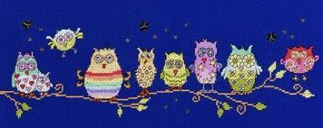 Набор для вышивания крестом Bothy Threads XJR10 Owl Fun Веселые совы - Купить в интернет-магазине club-rukodelia.com Тел: 067-802-24-81 Купить Киев, Львов, Харьков, Винница, Одесса, Житомир, Чернигов, Сумы