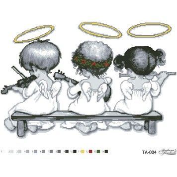 Схема картини Небесні музиканти для вишивки бісером на тканині ТА004пн5438 - Купити в інтернет-магазині club-rukodelia.com Тел: 067-802-24-81  Купити Київ, Львів, Харків, Вінниця, Одеса, Житомир, Чернігів, Суми