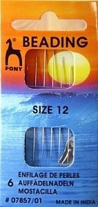 Игла бисерная с нитковтягивателем №12 (6 шт.) Pony 07857 - Купить в интернет-магазине club-rukodelia.com Тел: 067-802-24-81 Купить Киев, Львов, Харьков, Винница, Одесса, Житомир, Чернигов, Сумы