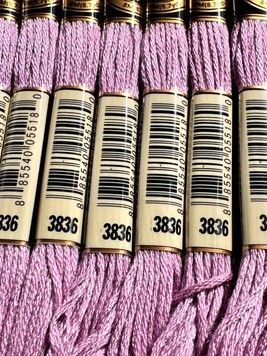 Муліне для вишивання AIRO №3836 колір Grape, Light/Світлий виноградний 8м