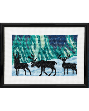 Набір для вишивання Олень у північному сяйві (Reindeer in Northern Lights) PERMIN - Купити в інтернет-магазині club-rukodelia.com Тел: 067-802-24-81  Купити Київ, Львів, Харків, Вінниця, Одеса, Житомир, Чернігів, Суми