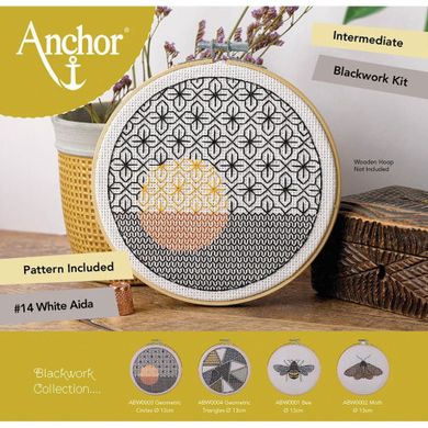 Набір для вишивання хрестиком Блекворк: Геометричні круги (Blackwork: Geometric Circles) ANCHOR ABW0003 - Купить в интернет-магазине club-rukodelia.com Тел: 067-802-24-81 Купить Киев, Львов, Харьков, Винница, Одесса, Житомир, Чернигов, Сумы